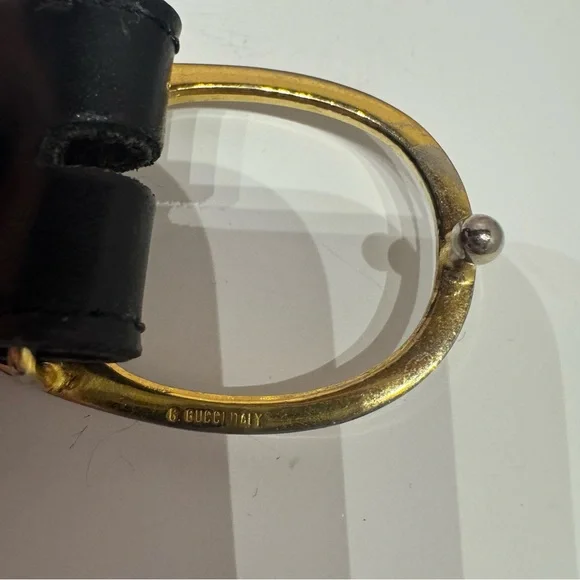 Vintage Gucci GG Logo Buckle Leather Belt - Replacement Strap - Auth Buckle 42” - Picture 4 of 15